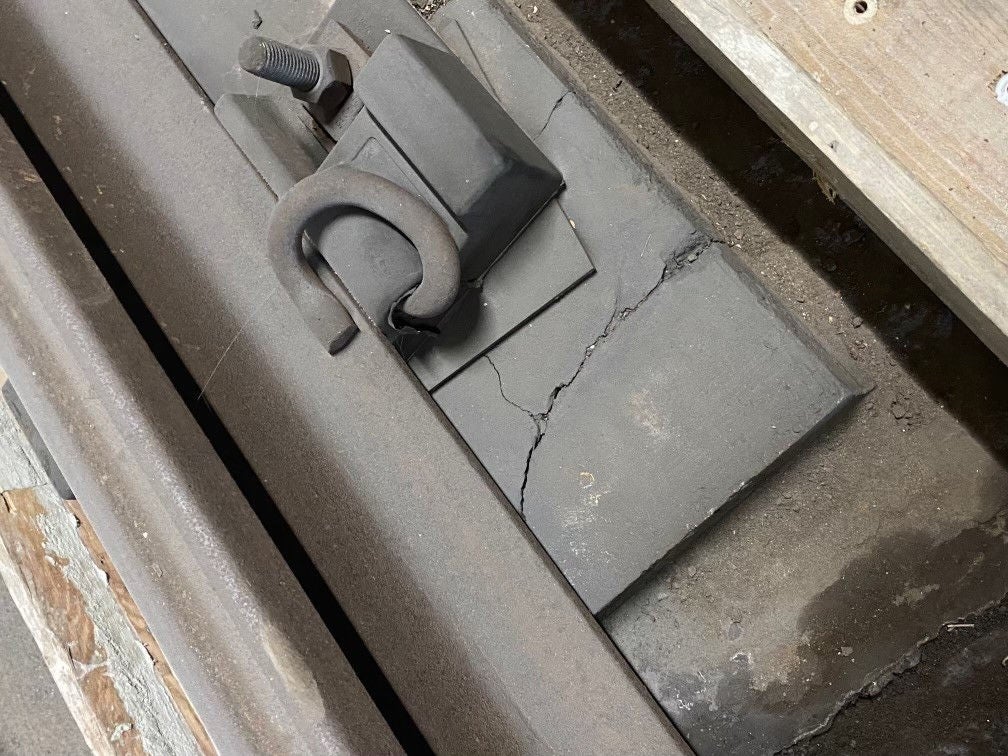 grout pad damage