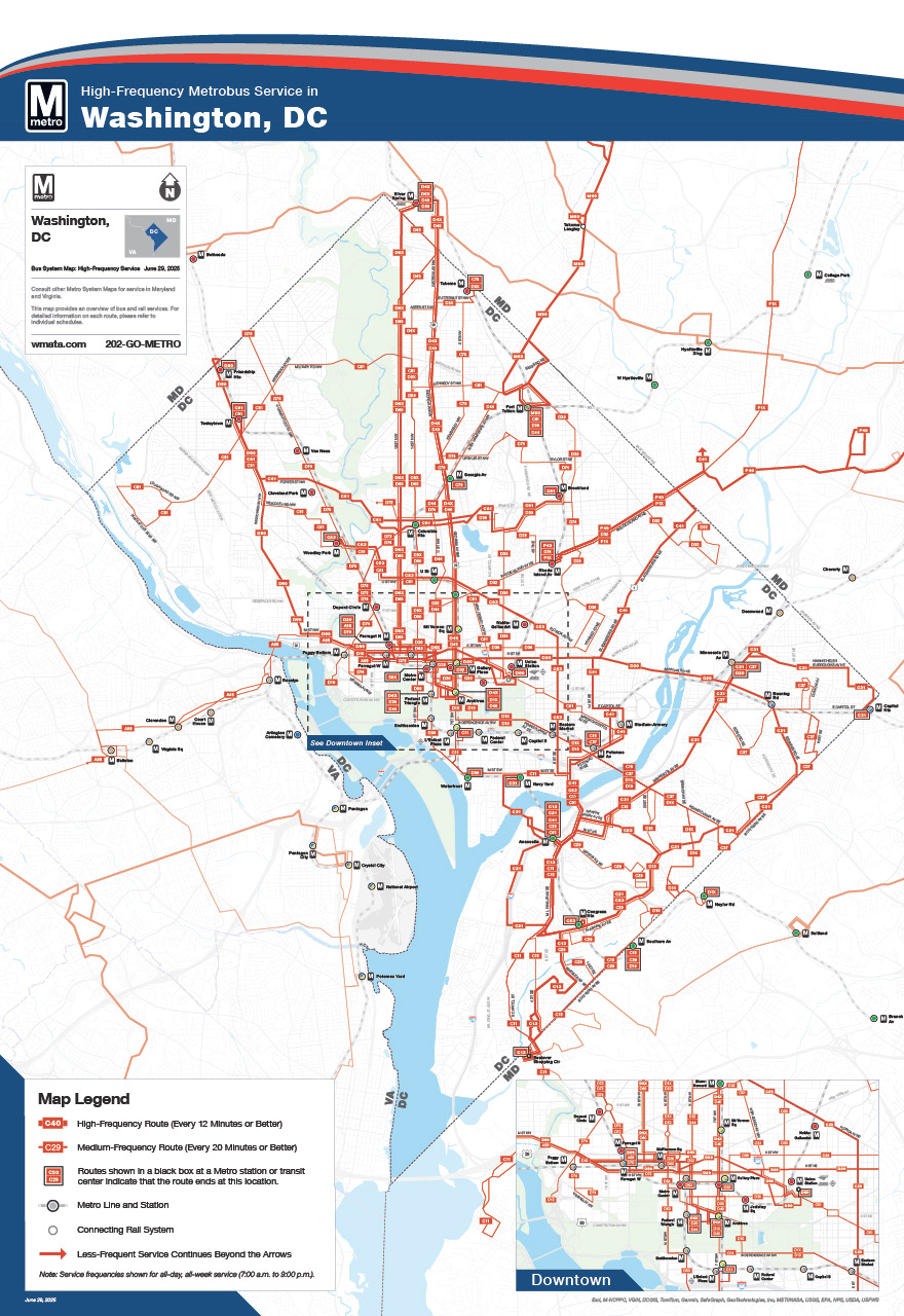 Mapa de Serviços de Alta Frequência do Distrito de Columbia
