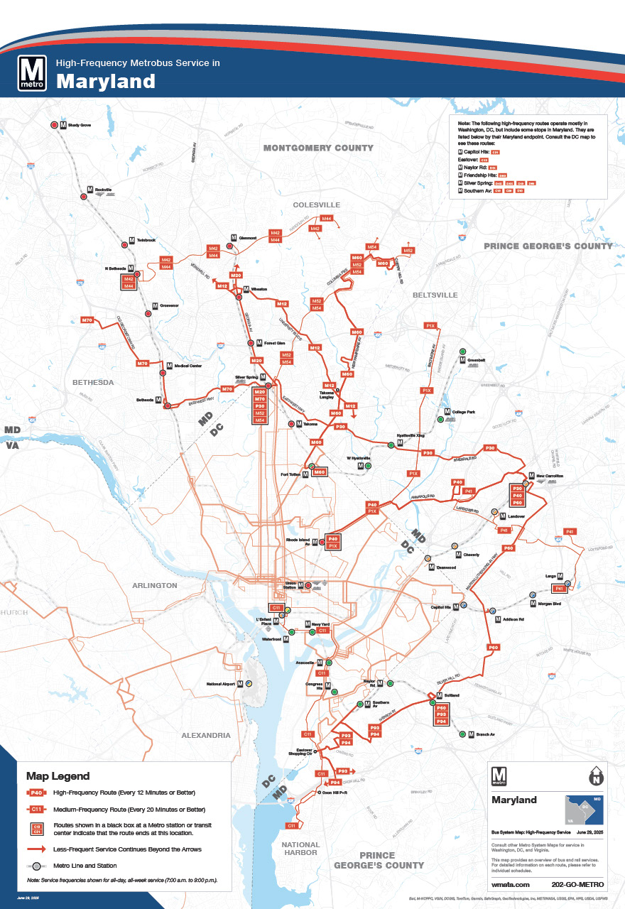 Mapa de Serviços de Alta Frequência de Maryland