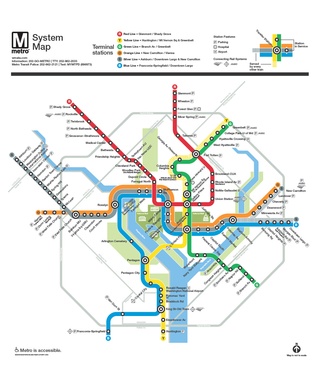 Metro Rail Mapa do Sistema